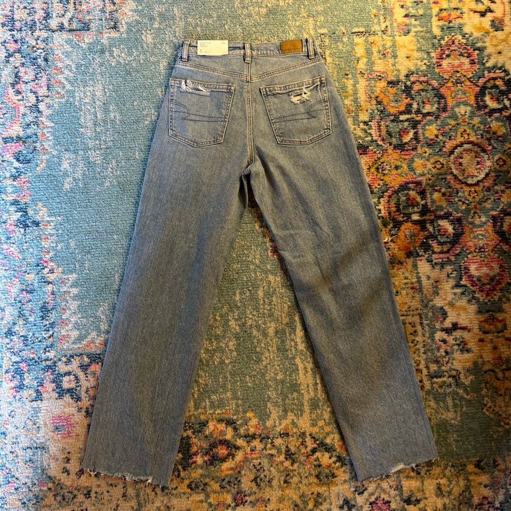 NWT! American Eagle AE Strigid Ripped Highest Waist Baggy Straight Jean - Picture 12 of 13